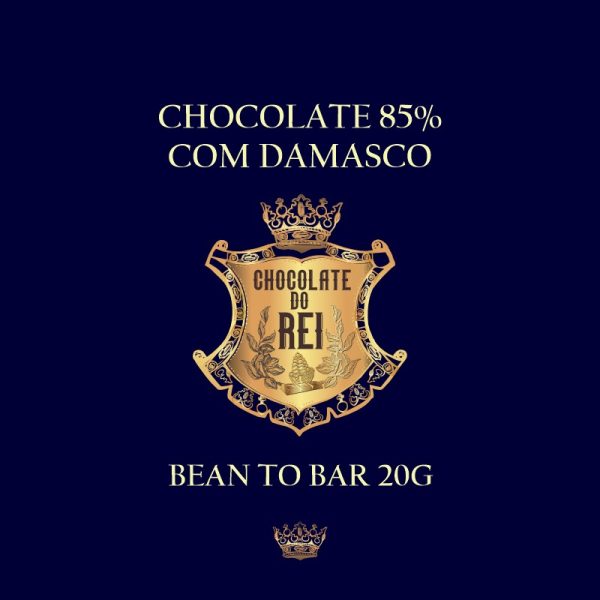 Chocolate 85% com damasco - Chocolate do Rei