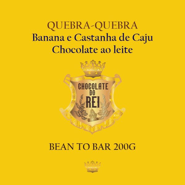 Quebradinho ao leite de banana com caju - Chocolate do Rei