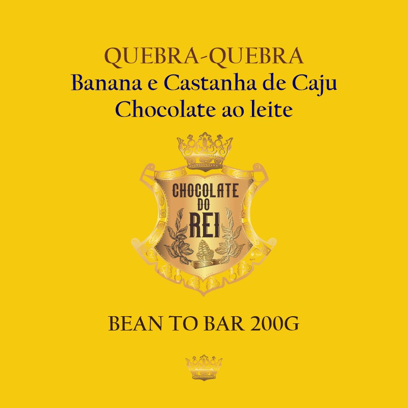 Quebradinho ao leite de banana com caju - Chocolate do Rei